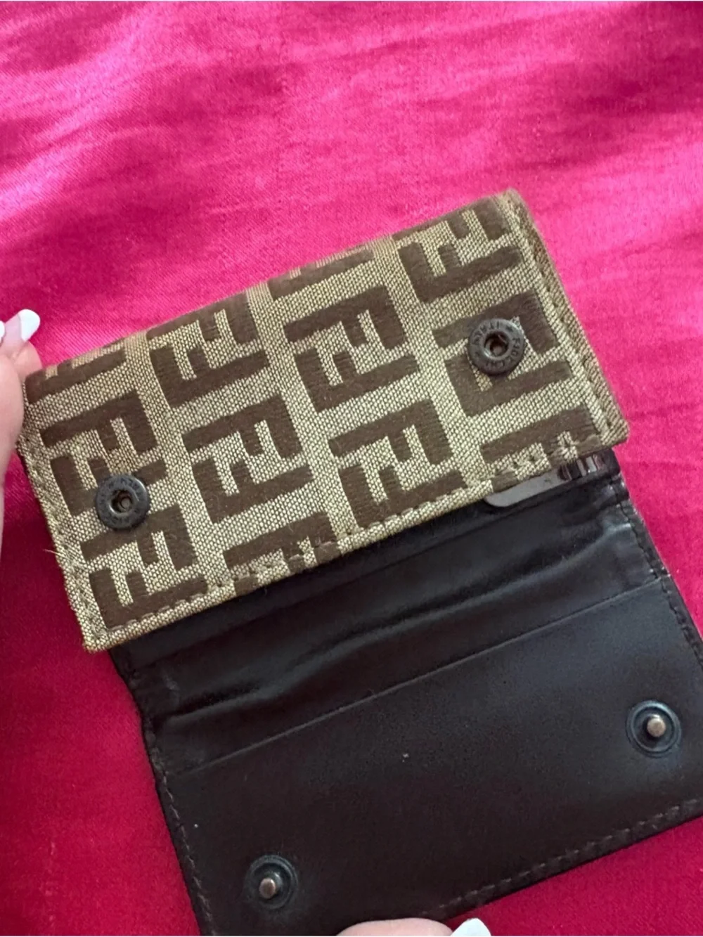 Fendi Zucca Key Holder Wallet Brown FF Monogram - Picture 3 of 5